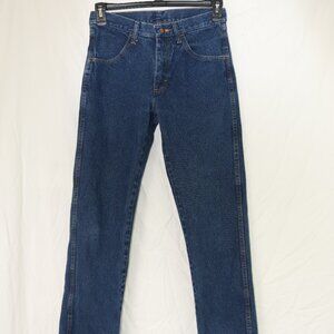 Rustler 100% Cotton Mens Dark Blue Jeans 31x29 GUC 4 Pocket Regular Fit Straight